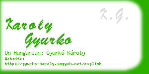 karoly gyurko business card